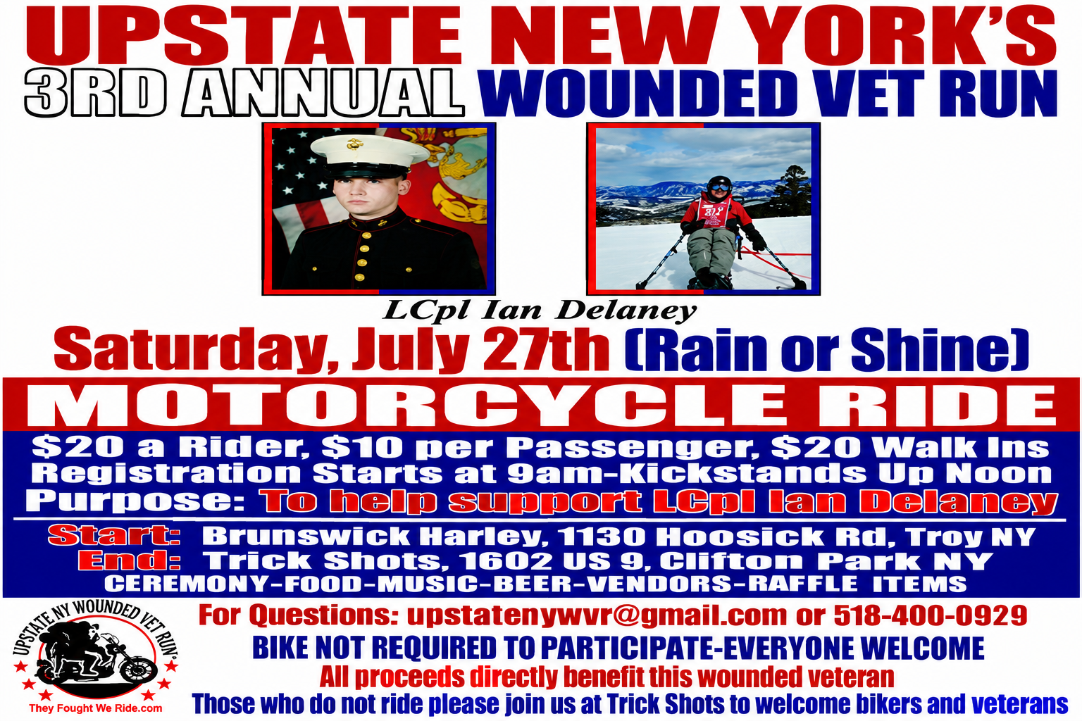 The 3rd Annual Upstate NY Wounded Vet Motorcycle Run — July 27, 2019 | Uforia Entertainment & DJ Debonair